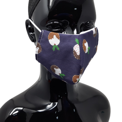 Washable and Reusable Christmas Puddings Face Mask