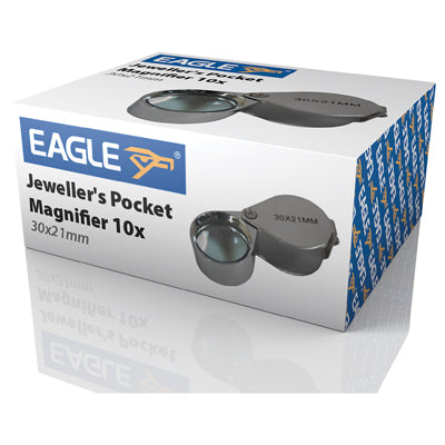 the box of the eagle jewellers pocket magnifier