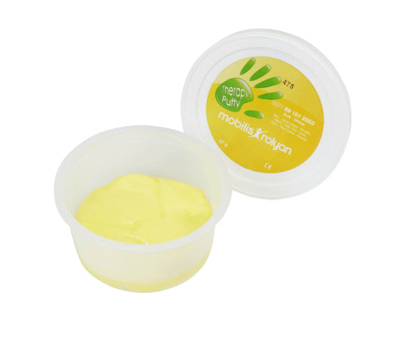 The yellow coloured Therapy Putty