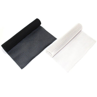 shows a black and a white non-slip mat
