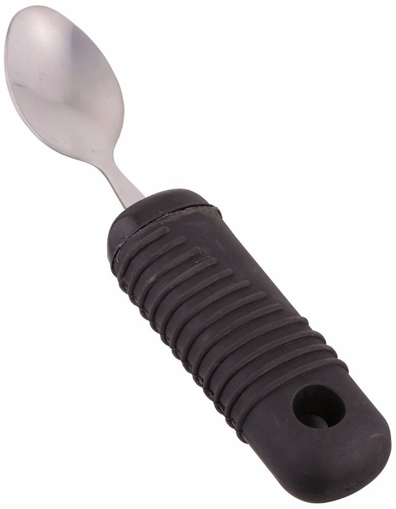 shows the sure grip bendable teaspoon