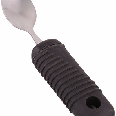 shows the sure grip bendable teaspoon