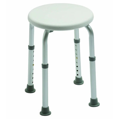 Adjustable Height Shower Stool with Circular Seat