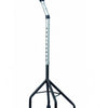 shows the adjustable quad cane in silver and black