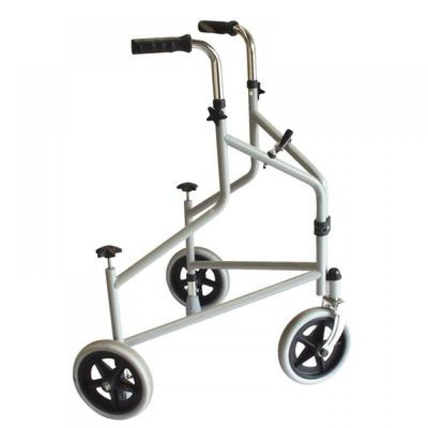 shows the Days Tri Wheel Walker with Push Down Brakes