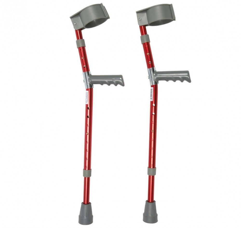 Aluminium-Child's-Forearm-Crutches Red