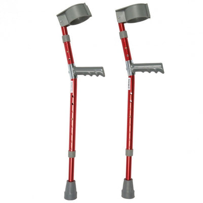 Aluminium-Child's-Forearm-Crutches Red