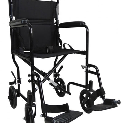 Aluminium-Compact-Transport-Wheelchair Black