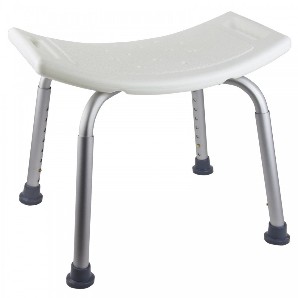 shows the aluminium adjustable shower stool 