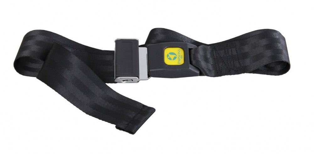 shows the auto buckle wheelchair belt