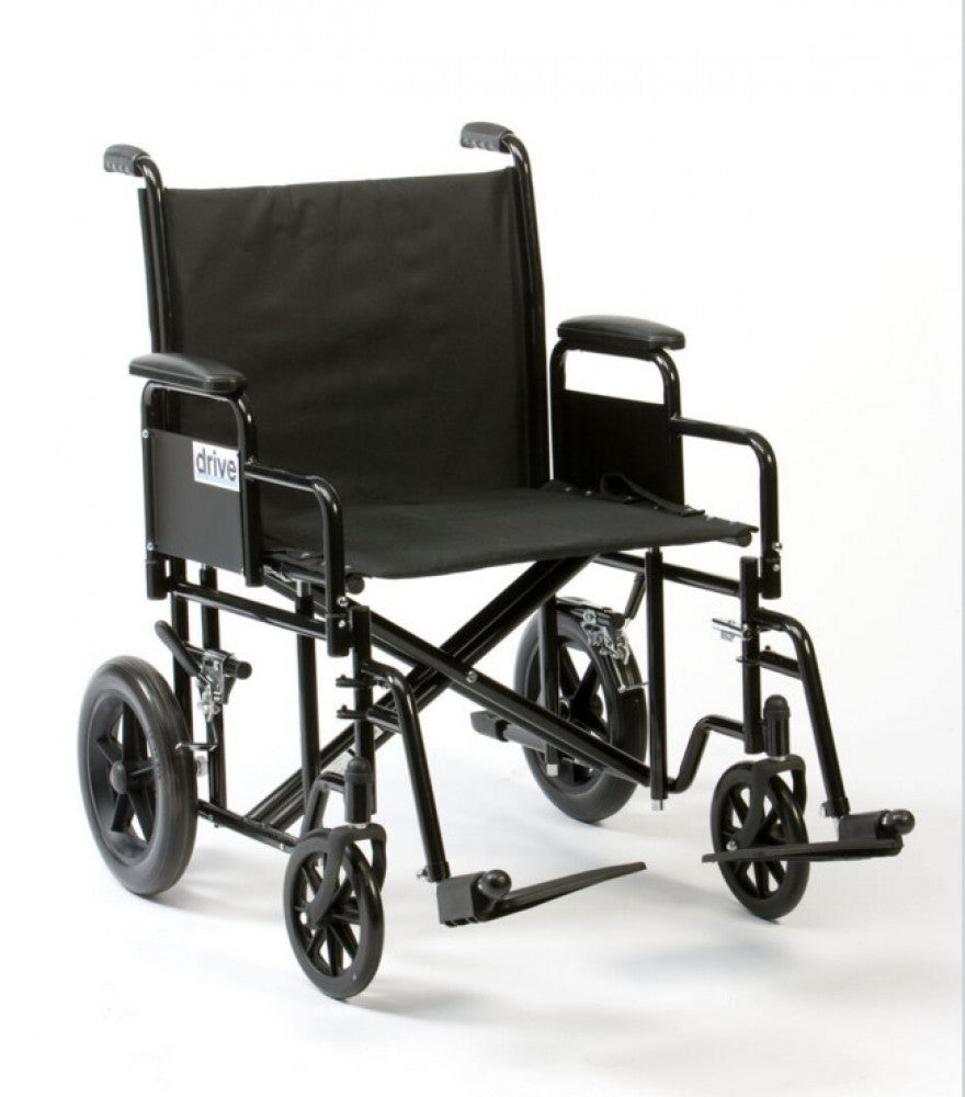 Bariatric-steel-transport-chair 56cm (22'')