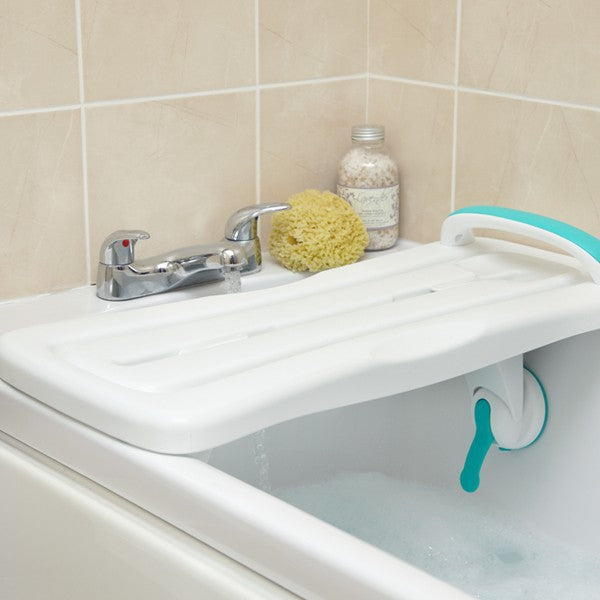 the surefoot bath board on a bath