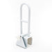 shows white  bathroom safety rail