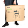 shows the Etac Swift Commode Chair boxed up