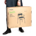 shows the Etac Swift Commode Chair boxed up