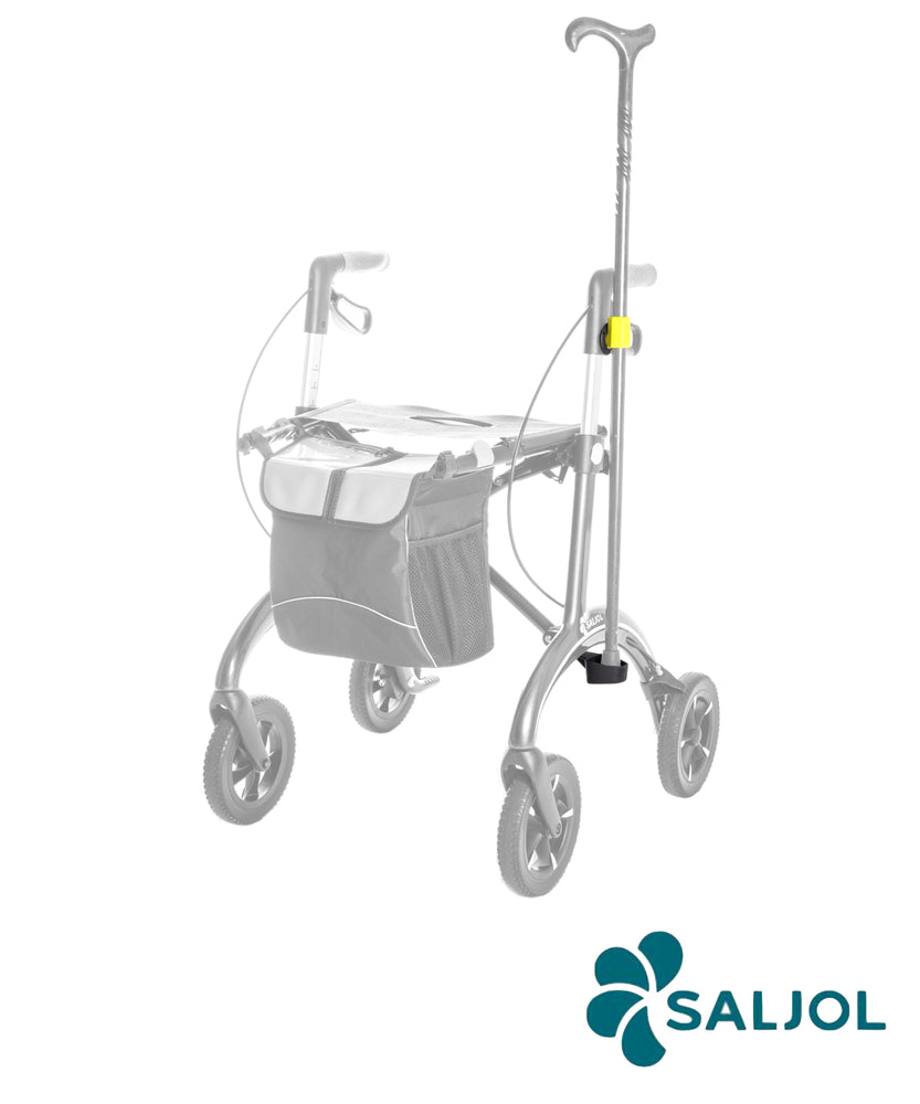 The image shows the SALJOL Carbon Rollator stick/cane holder