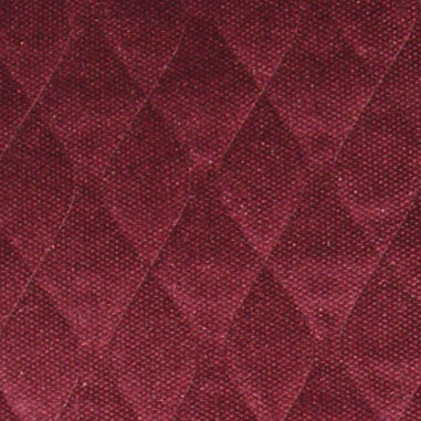 A close up of the diamond pattern on the Maroon Velour Floor Pad