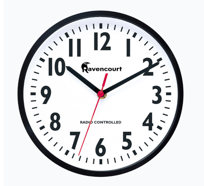 The Black Radio Controlled Wall Clock