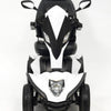 the image shows a front view of the white cobra mobility scooter