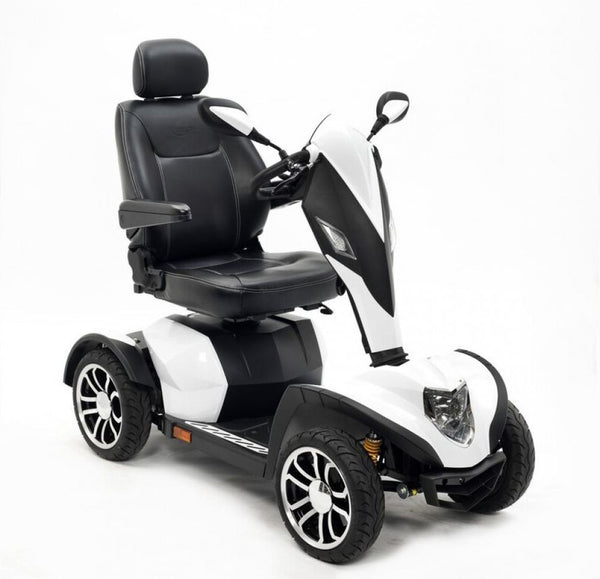the image shows the white cobra mobility scooter