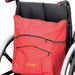 shows the red coloured wheelchair carry bag