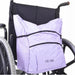 shows the lilac coloured wheelchair carry bag