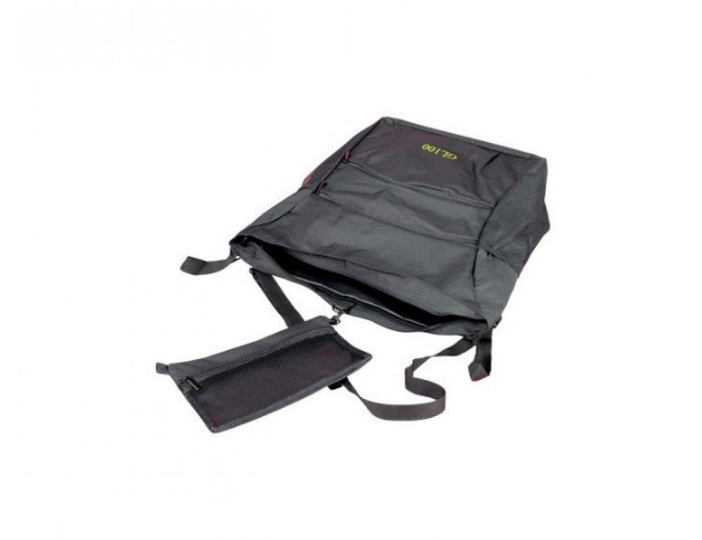 shows the black coloured wheelchair carry bag