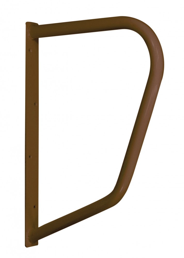 Image of a D-shape-rail in brown