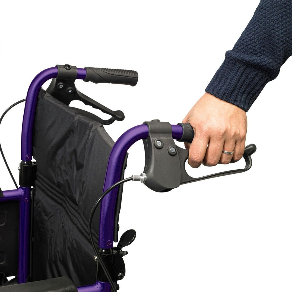 Days Escape Lite Wheelchair Standard – 46 cm (18 inches) – close up of brake handle