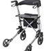 A rear view of the Deluxe Lightweight Rollator/Walker