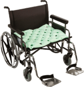 the image shows the ehob bariatric cushion on a wheel chair