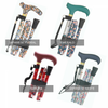 shows the four designs available in the range of deluxe folding walking canes