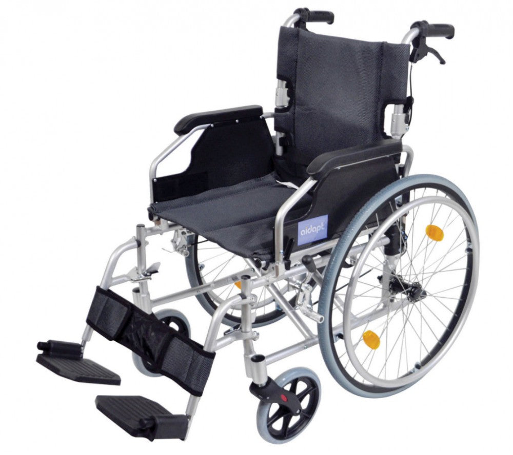 Deluxe-Lightweight-Self-Propelled-Aluminium-Wheelchair Silver