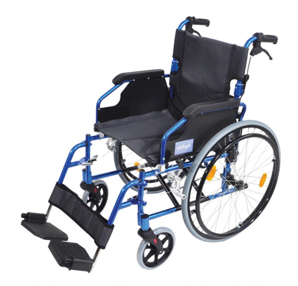 Deluxe-Lightweight-Self-Propelled-Aluminium-Wheelchair Blue