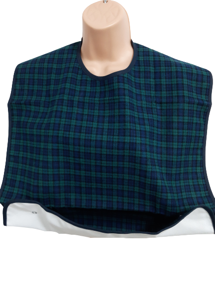 The Green Blue Tartan Homecraft Economy Bib