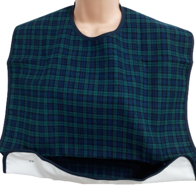 The Green Blue Tartan Homecraft Economy Bib