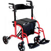 shows the duo deluxe rollator and transit chair in Orange