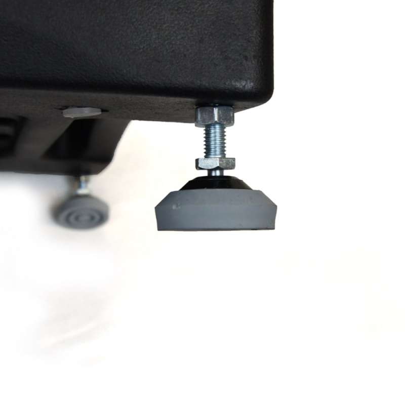 shows a close up of the adjustable feet on a langham outdoor half step