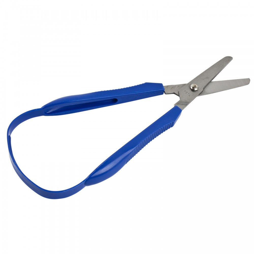 the image shows the rounded left handed easi grip scissors