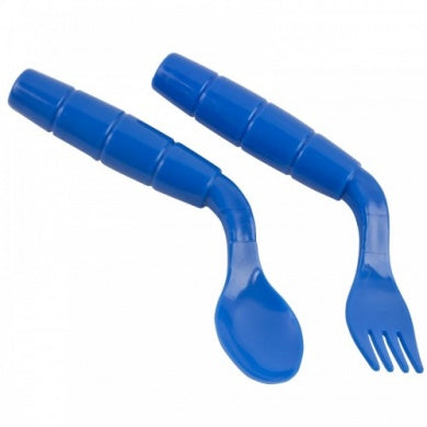 Easy Eaters Curved Cutlery – blue