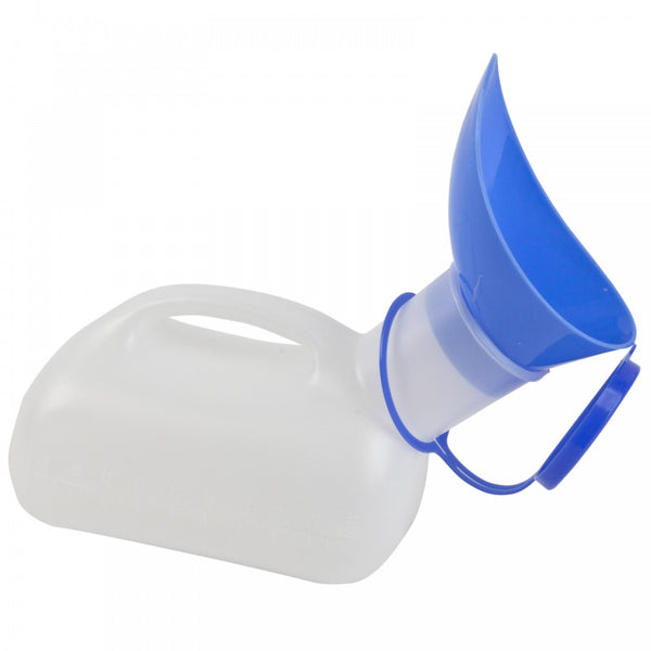 image shows the Economy Unisex Urinal bottle with female adaptor