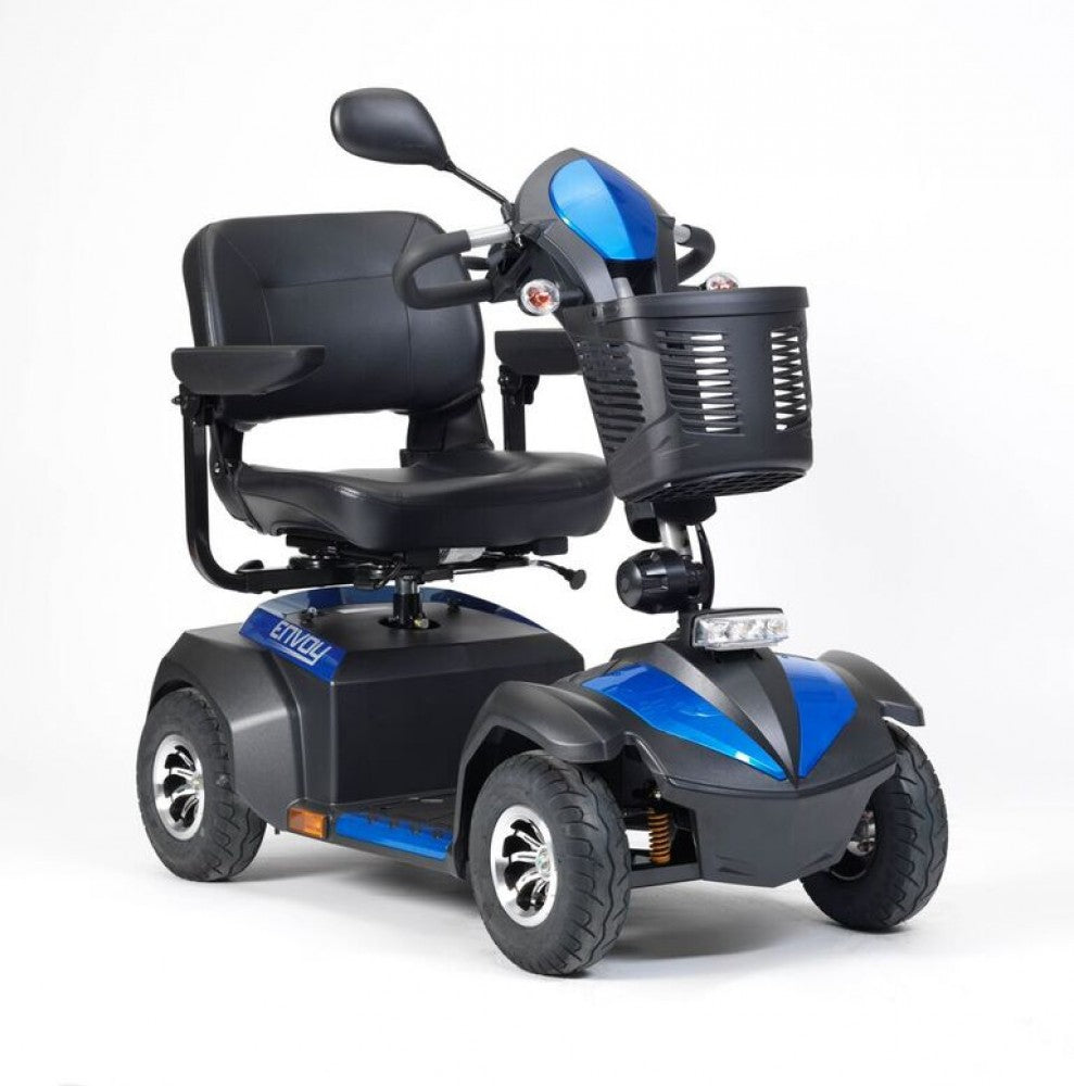 the image shows the blue envoy 6 mobility scooter