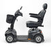 the image shows a side view of the envoy 8+ mobility scooter