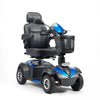 the image shows the blue envoy 8+ mobililty scooter