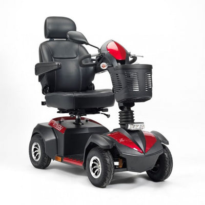 the image shows the red envoy 8+ mobility scooter