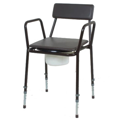 The Dovedale Adjustable Height Commode Chair with Detachable Arms