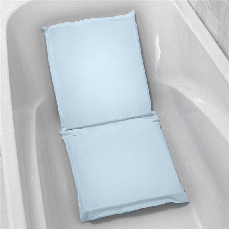 the image shows the foam padded bath cushion, in a bath.