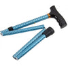 The image shows the folding cane with strap in 'blue wave'