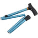 The image shows the folding cane with strap in 'blue wave'