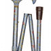the image shows the silver floral folding elite adjustable height patterned walking stick